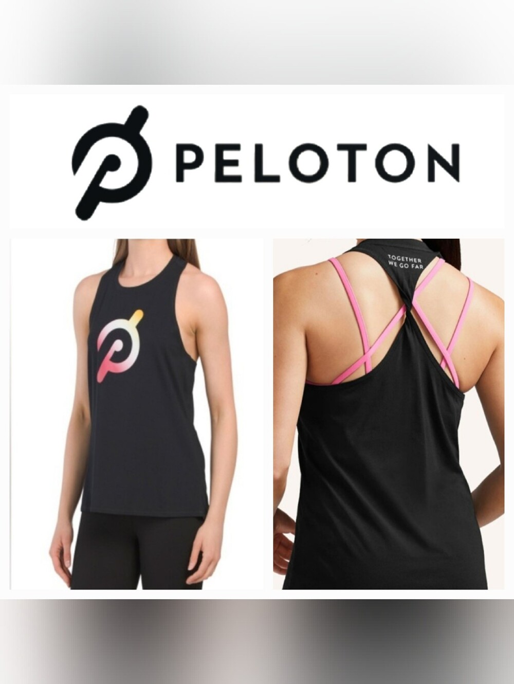 Peloton Ombre Logo Puma Twist Back Tank Sz L